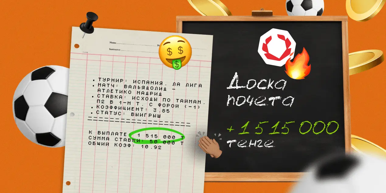 Выигрыши в лайве: ставки на «Атлетико» и тоталы таймов принесли игрокам по 1,5 млн тенге