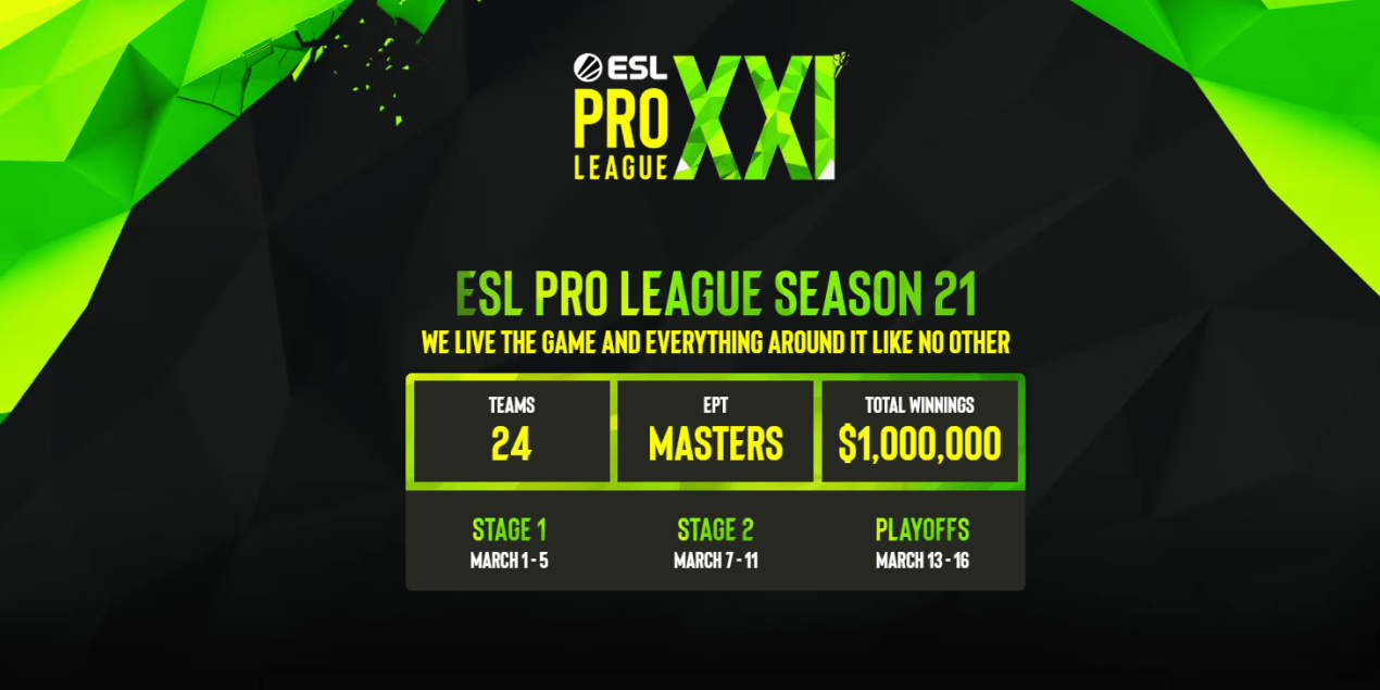 ESL Pro League Season 21: участники, трансляции и прогнозы букмекеров