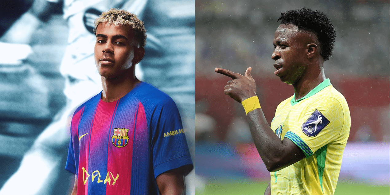 Ямаль бросил вызов Винисиусу после «Эль Класико»: «Будем драться?» — «Пошли!» Ямаль бросил вызов Винисиусу после «Эль Класико»: «Будем драться?» — «Пошли!»