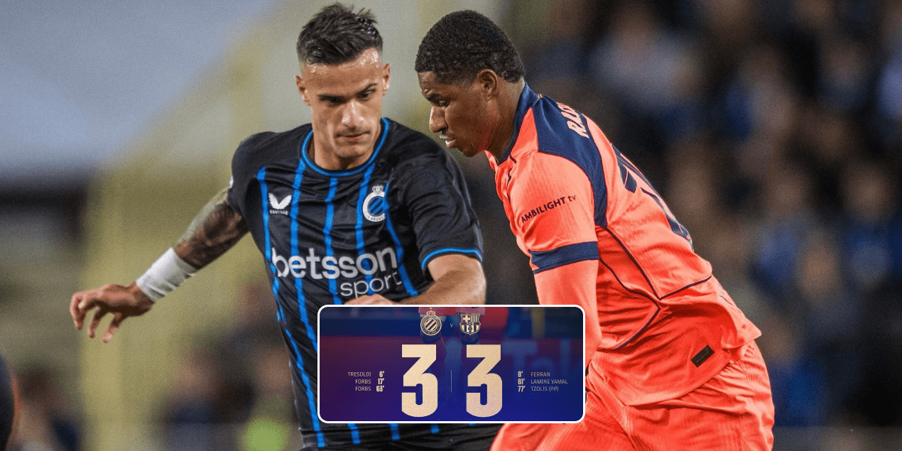 Голевая феерия в Бельгии: «Барселона» и «Брюгге» устроили триллер — 3:3 и два дубля в матче